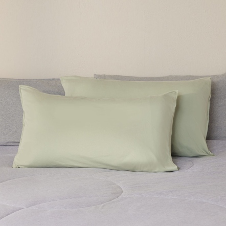 減法美學｜素面信封式枕套1入-灰綠
