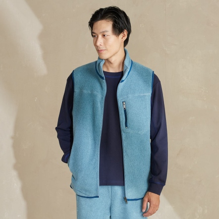 搖粒絨背心-暮光綠