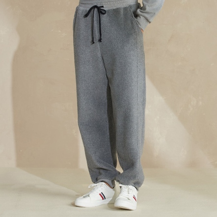 搖粒絨長褲-岩石灰